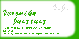 veronika jusztusz business card